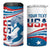 Personalized USA Surfing 4 in 1 Can Cooler Tumbler 2024 United States Flag Curve Style - Wonder Print Shop