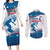 Personalized USA Surfing Couples Matching Long Sleeve Bodycon Dress and Long Sleeve Button Shirt 2024 United States Flag Curve Style - Wonder Print Shop