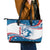 Personalized USA Surfing Leather Tote Bag 2024 United States Flag Curve Style