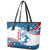 Personalized USA Surfing Leather Tote Bag 2024 United States Flag Curve Style