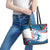 Personalized USA Surfing Leather Tote Bag 2024 United States Flag Curve Style