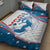 Personalized USA Surfing Quilt Bed Set 2024 United States Flag Curve Style