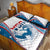 Personalized USA Surfing Quilt Bed Set 2024 United States Flag Curve Style