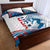 Personalized USA Surfing Quilt Bed Set 2024 United States Flag Curve Style