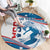 Personalized USA Surfing Round Carpet 2024 United States Flag Curve Style