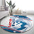 Personalized USA Surfing Round Carpet 2024 United States Flag Curve Style