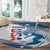 Personalized USA Surfing Round Carpet 2024 United States Flag Curve Style