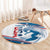 Personalized USA Surfing Round Carpet 2024 United States Flag Curve Style