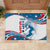 Personalized USA Surfing Rubber Doormat 2024 United States Flag Curve Style