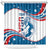 Personalized USA Surfing Shower Curtain 2024 United States Flag Curve Style