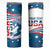 Personalized USA Surfing Skinny Tumbler 2024 United States Flag Curve Style