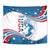 Personalized USA Surfing Tapestry 2024 United States Flag Curve Style