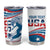 Personalized USA Surfing Tumbler Cup 2024 United States Flag Curve Style