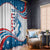 Personalized USA Surfing Window Curtain 2024 United States Flag Curve Style