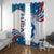 Personalized USA Surfing Window Curtain 2024 United States Flag Curve Style