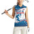 Personalized USA Surfing Women Sleeveless Polo Shirt 2024 United States Flag Curve Style