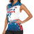 Personalized USA Surfing Women Sleeveless Polo Shirt 2024 United States Flag Curve Style