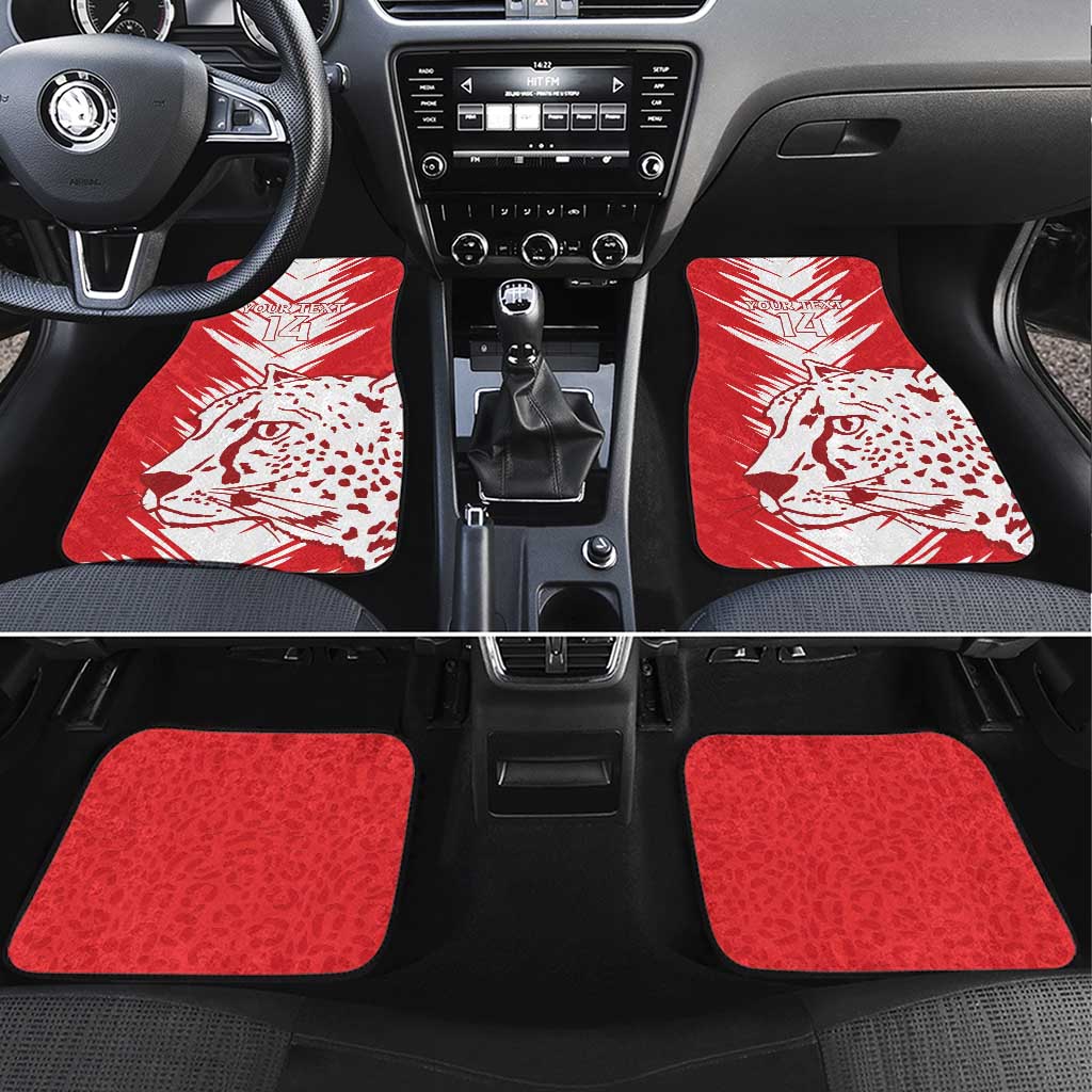 Custom Iran Football Car Mats Go Team Melli Leopard Pattern - Wonder Print Shop