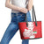 Custom Iran Football Leather Tote Bag Go Team Melli Leopard Pattern