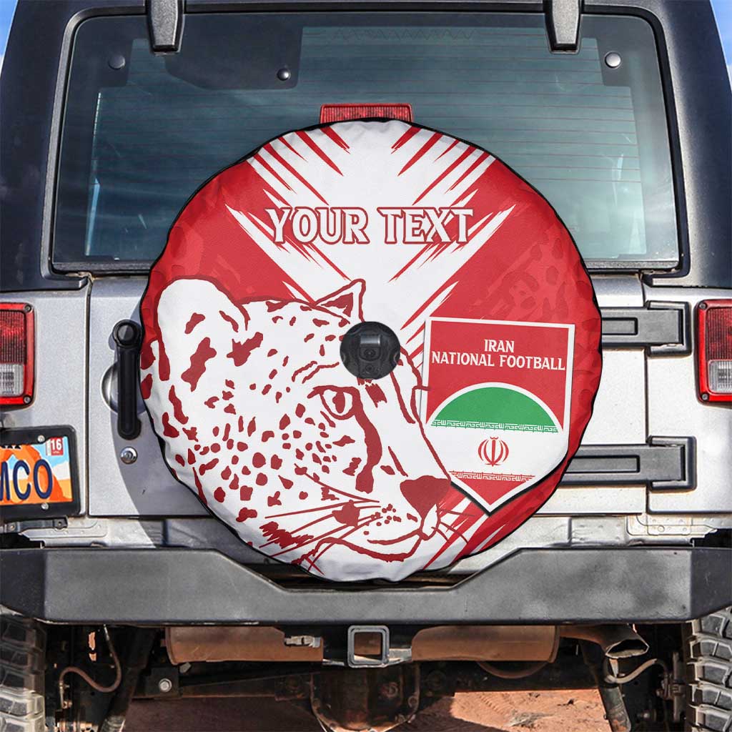 Custom Iran Football Spare Tire Cover Go Team Melli Leopard Pattern - Wonder Print Shop