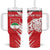 Custom Iran Football Tumbler With Handle Go Team Melli Leopard Pattern - Wonder Print Shop