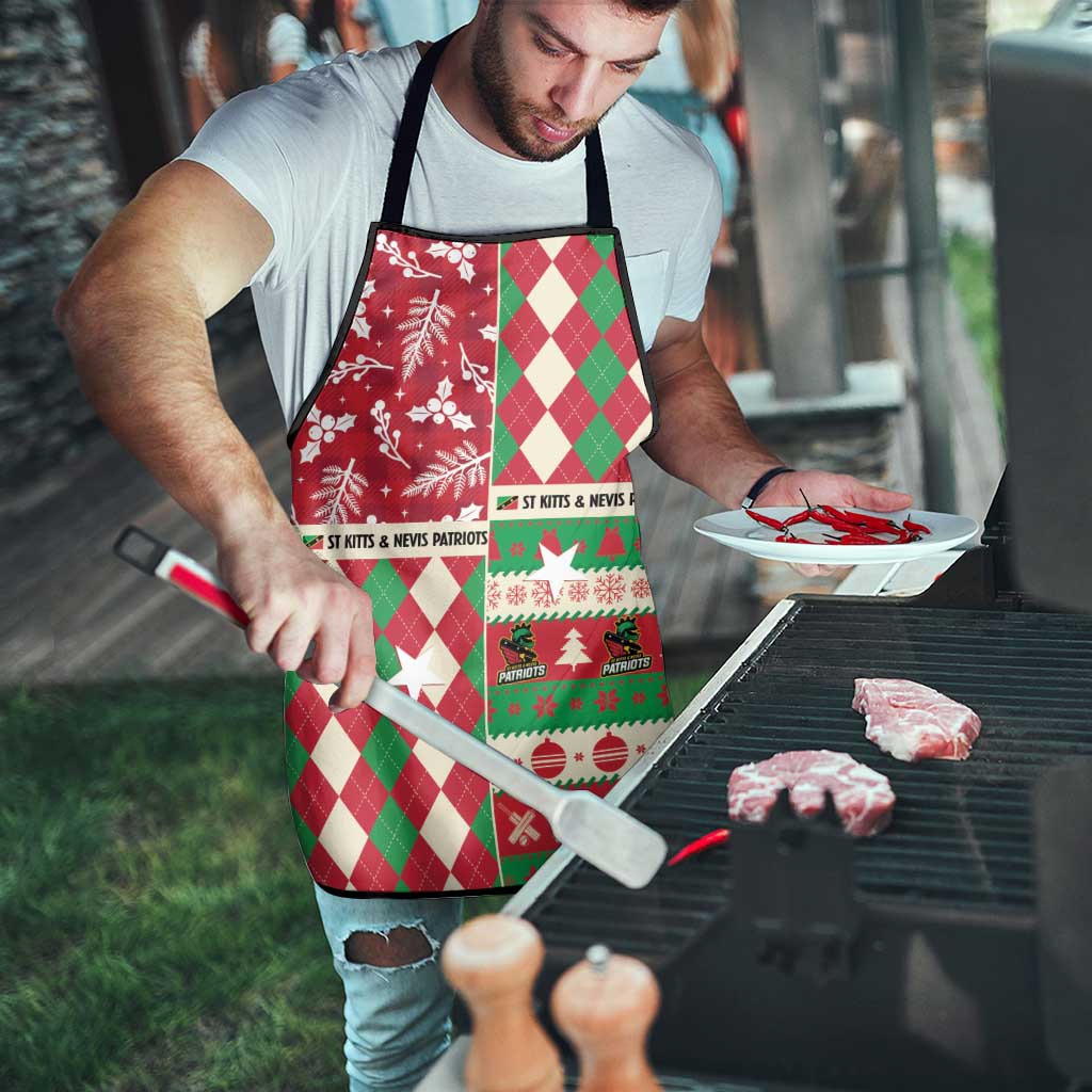 St Kitts & Nevis Cricket Christmas Apron Merry Xmas Patriots - Wonder Print Shop