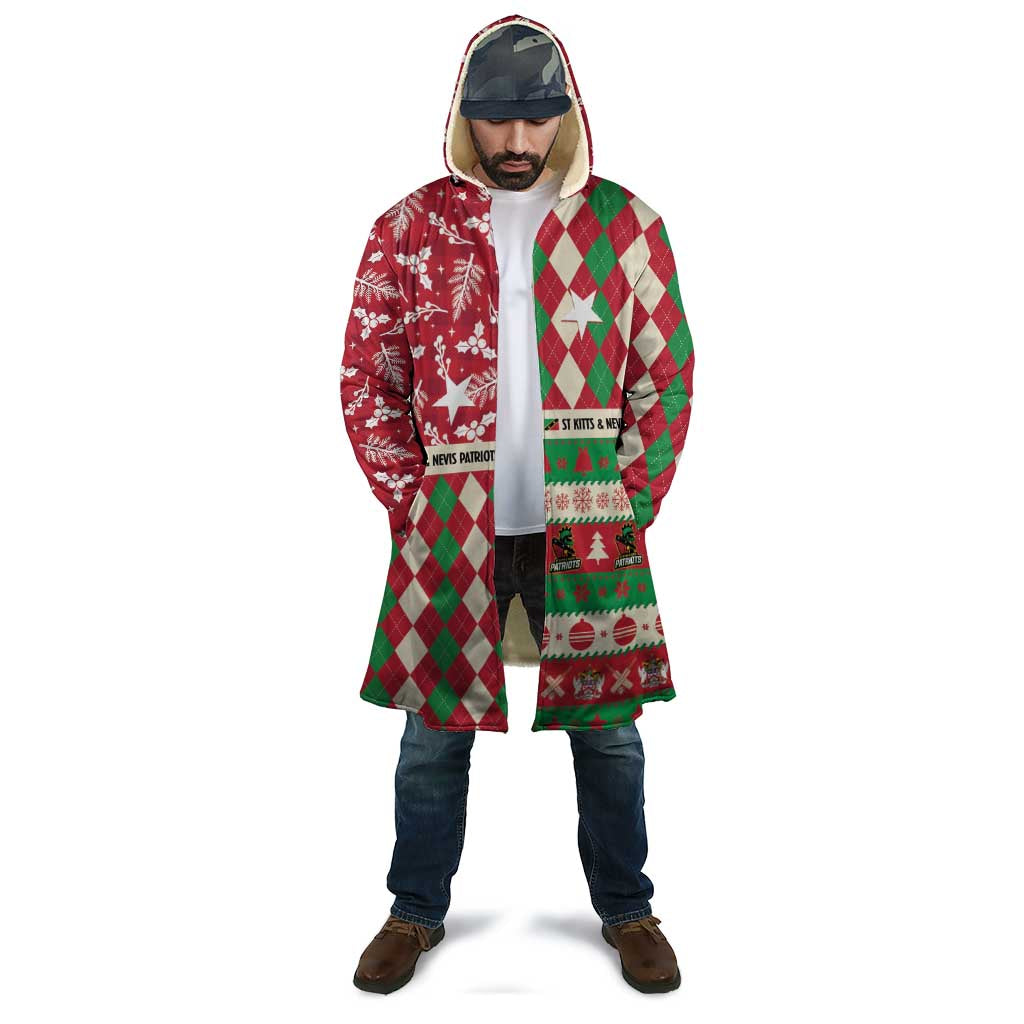 Personalized St Kitts & Nevis Cricket Christmas Cloak Merry Xmas Patriots - Wonder Print Shop