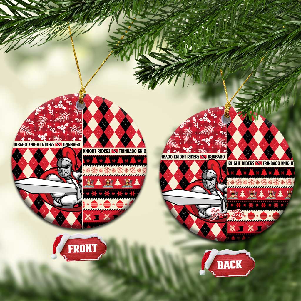 Personalized Trinbago Cricket Christmas Ceramic Ornament Merry Xmas Knight Riders - Wonder Print Shop