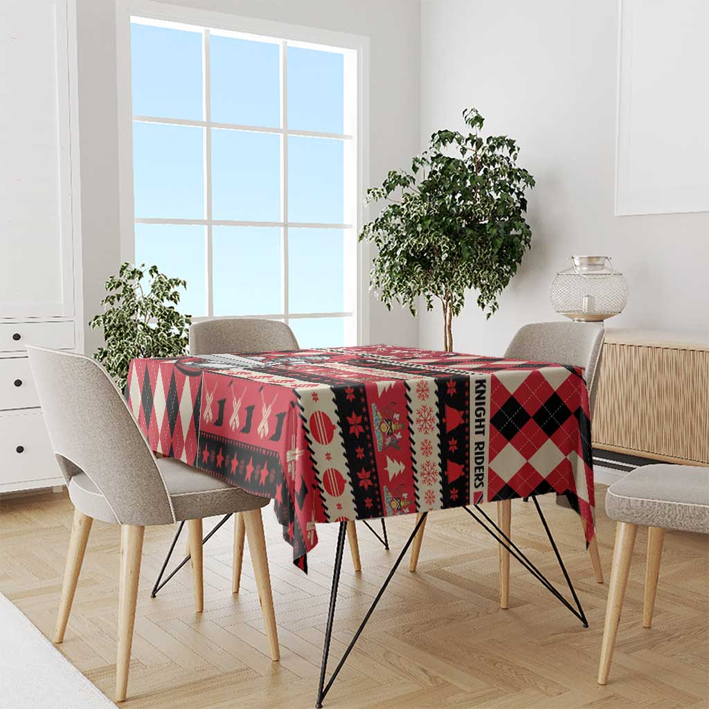 Trinbago Cricket Christmas Tablecloth Merry Xmas Knight Riders - Wonder Print Shop