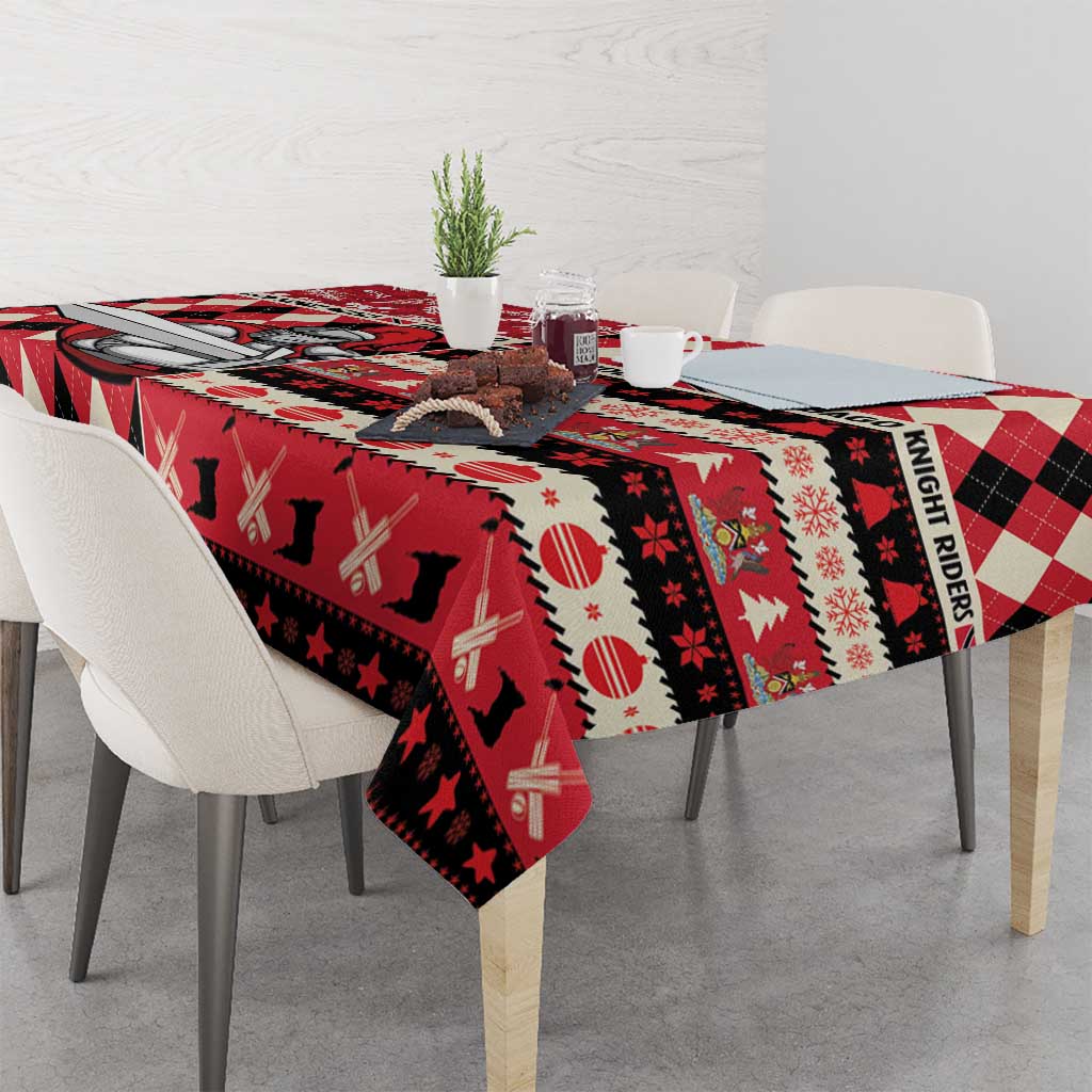 Trinbago Cricket Christmas Tablecloth Merry Xmas Knight Riders - Wonder Print Shop