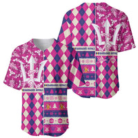 Personalized Barbados Cricket Christmas Baseball Jersey Merry Xmas Royals - Wonder Print Shop