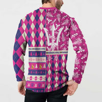 Personalized Barbados Cricket Christmas Button Sweatshirt Merry Xmas Royals - Wonder Print Shop