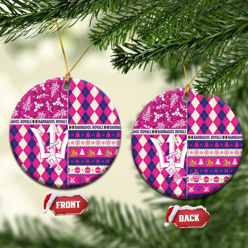 Personalized Barbados Cricket Christmas Ceramic Ornament Merry Xmas Royals - Wonder Print Shop