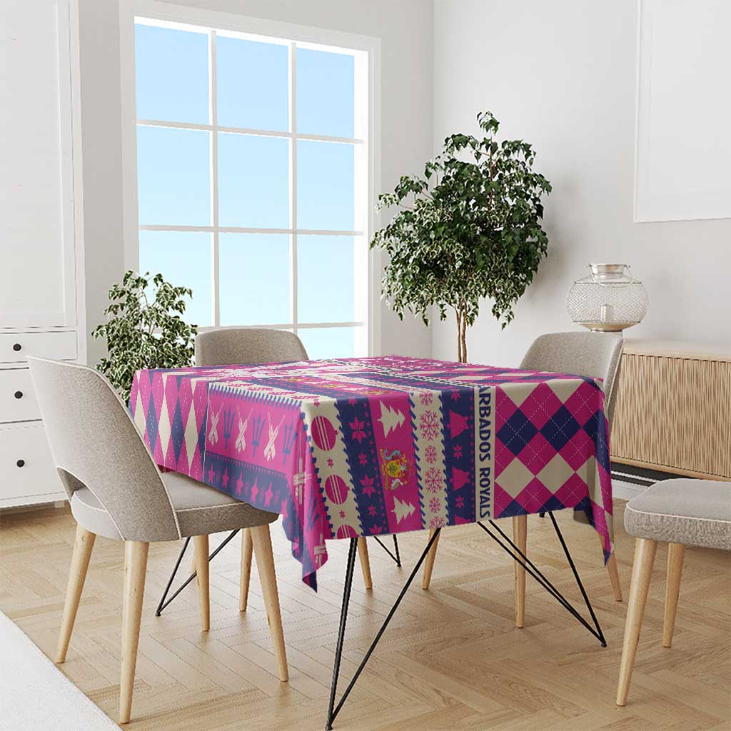 Barbados Cricket Christmas Tablecloth Merry Xmas Royals - Wonder Print Shop