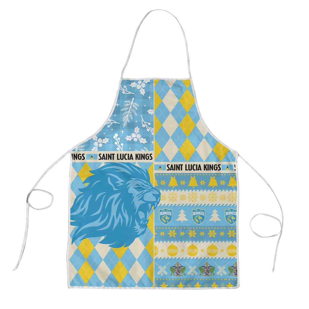 St Lucia Cricket Christmas Apron Merry Xmas Kings - Wonder Print Shop