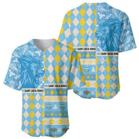 Personalized St Lucia Cricket Christmas Baseball Jersey Merry Xmas Kings - Wonder Print Shop