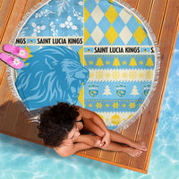 St Lucia Cricket Christmas Beach Blanket Merry Xmas Kings - Wonder Print Shop