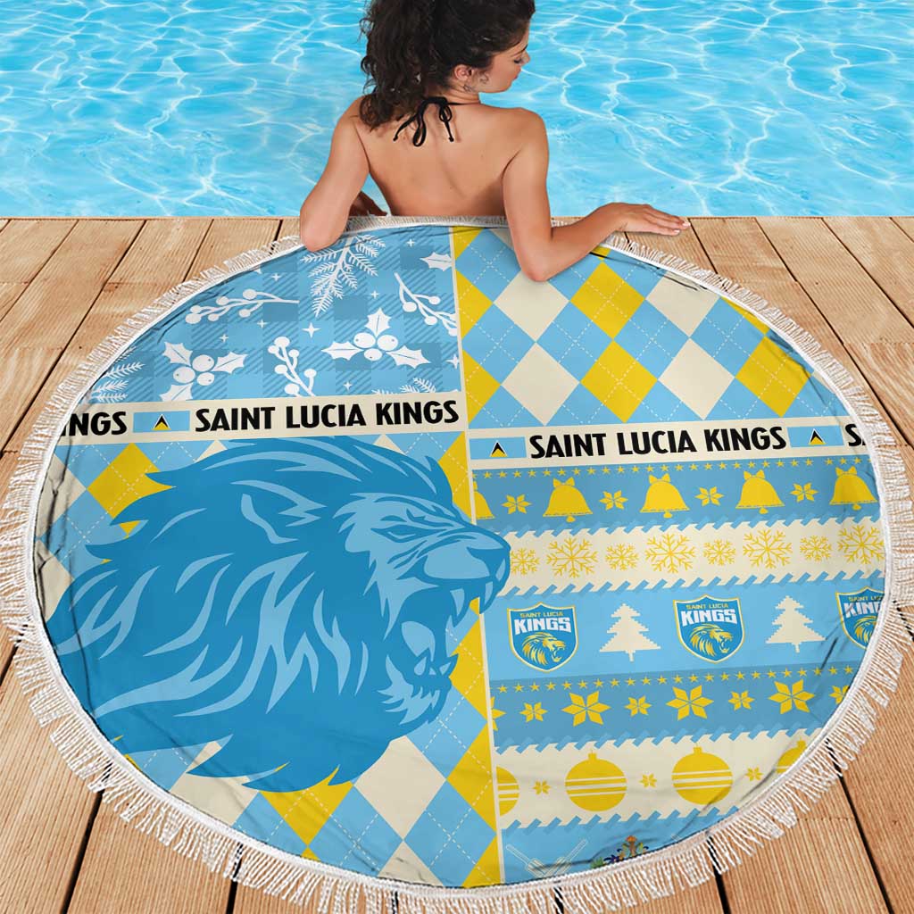 St Lucia Cricket Christmas Beach Blanket Merry Xmas Kings - Wonder Print Shop