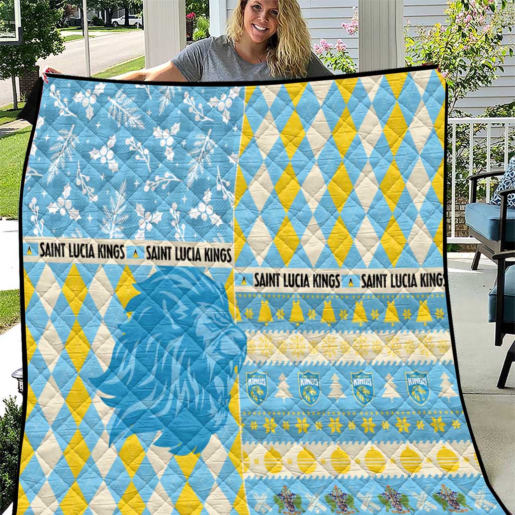 St Lucia Cricket Christmas Quilt Merry Xmas Kings - Wonder Print Shop