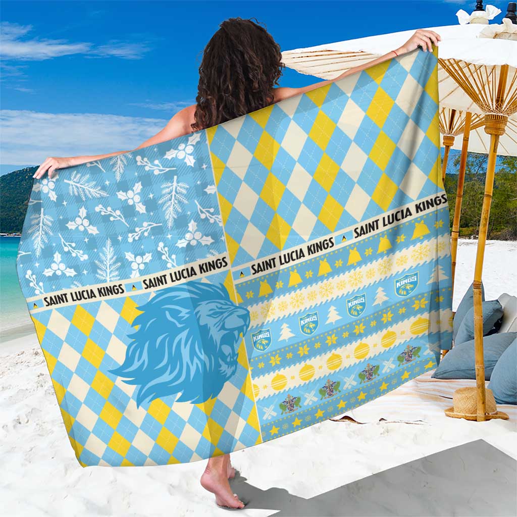 St Lucia Cricket Christmas Sarong Merry Xmas Kings - Wonder Print Shop