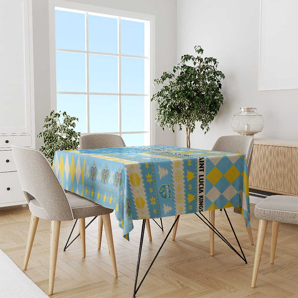 St Lucia Cricket Christmas Tablecloth Merry Xmas Kings - Wonder Print Shop