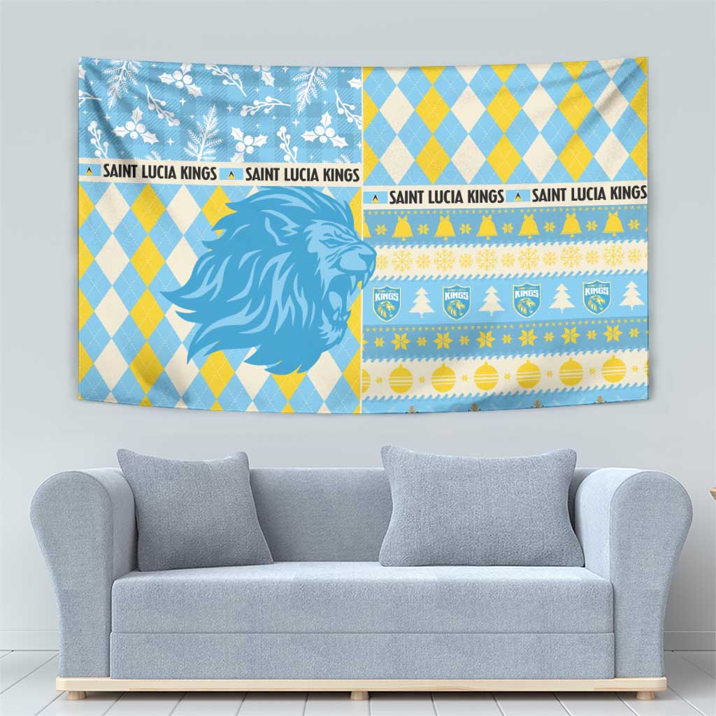 St Lucia Cricket Christmas Tapestry Merry Xmas Kings - Wonder Print Shop