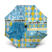 St Lucia Cricket Christmas Umbrella Merry Xmas Kings - Wonder Print Shop