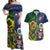 South Africa And United States Rugby Couples Matching Off Shoulder Maxi Dress and Hawaiian Shirt 2023 Springboks Combine Eagles - Wonder Print Shop