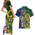 South Africa And United States Rugby Couples Matching Short Sleeve Bodycon Dress and Hawaiian Shirt 2023 Springboks Combine Eagles - Wonder Print Shop