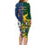 South Africa And United States Rugby Family Matching Long Sleeve Bodycon Dress and Hawaiian Shirt 2023 Springboks Combine Eagles - Wonder Print Shop