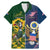 South Africa And United States Rugby Family Matching Mermaid Dress and Hawaiian Shirt 2023 Springboks Combine Eagles - Wonder Print Shop