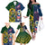 South Africa And United States Rugby Family Matching Off Shoulder Long Sleeve Dress and Hawaiian Shirt 2023 Springboks Combine Eagles - Wonder Print Shop