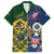 South Africa And United States Rugby Family Matching Off Shoulder Maxi Dress and Hawaiian Shirt 2023 Springboks Combine Eagles - Wonder Print Shop