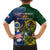 South Africa And United States Rugby Family Matching Off Shoulder Short Dress and Hawaiian Shirt 2023 Springboks Combine Eagles - Wonder Print Shop